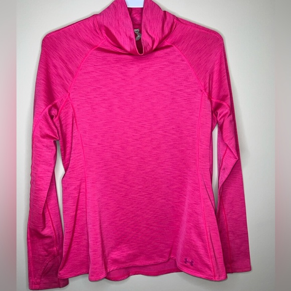Under Armour Tops - Under Armour Cold Gear Women's Vibrant Pink Sweatshirt Size Large